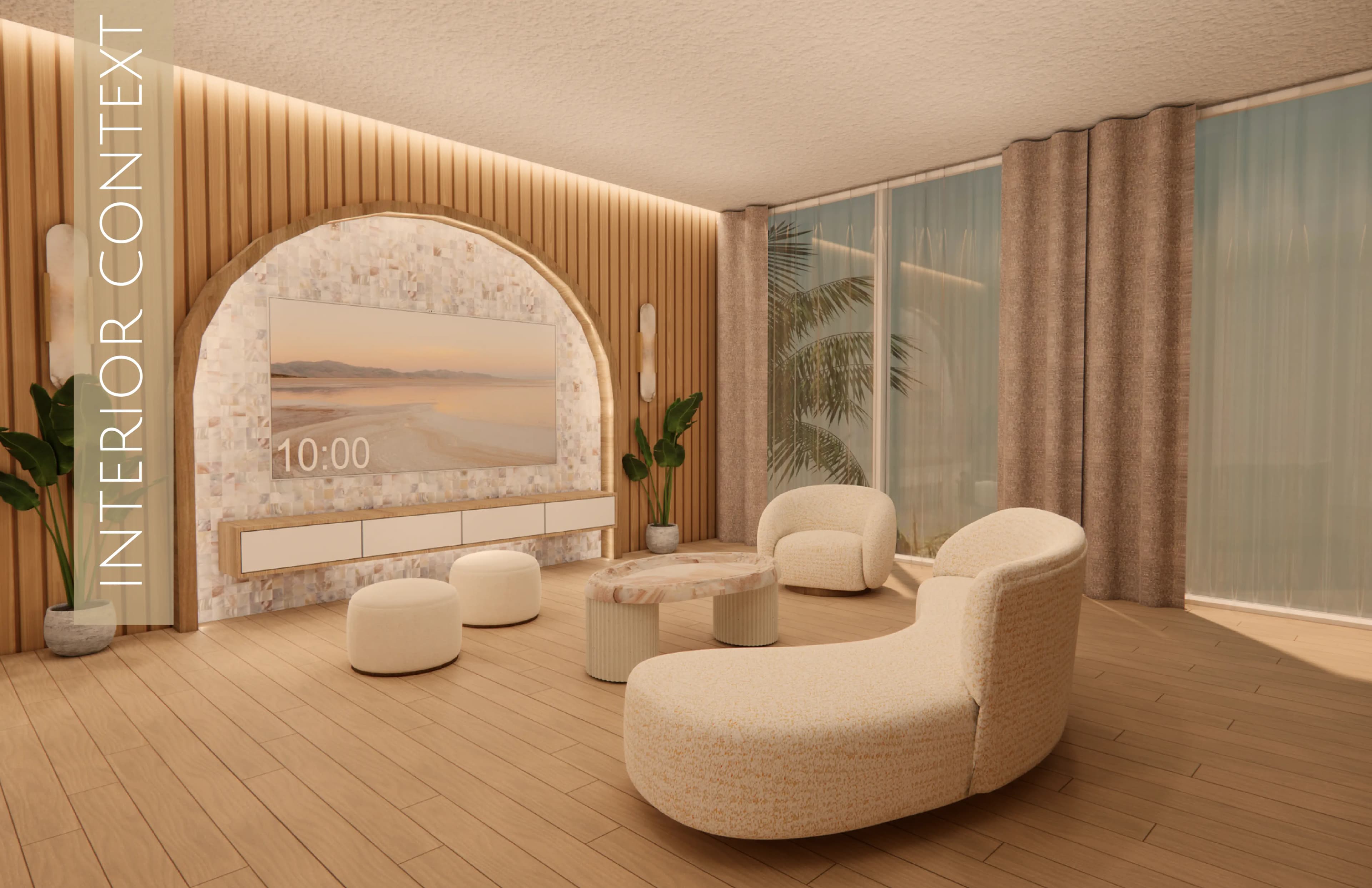 Table Mollura dans un contexte intérieur de salon contemporain